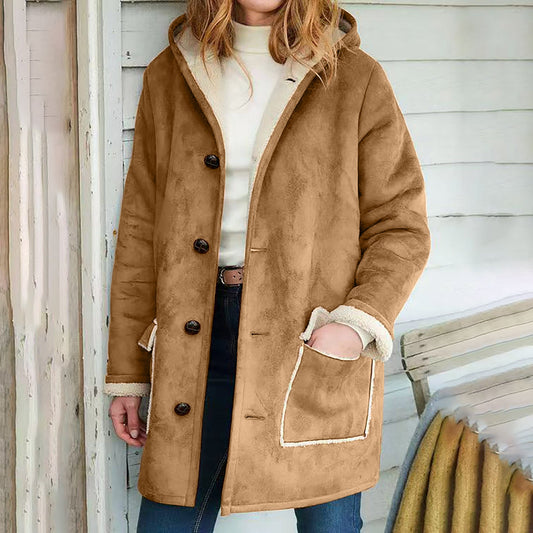 Abrigo para mujer efecto ante suave con interior afelpado - Irmela