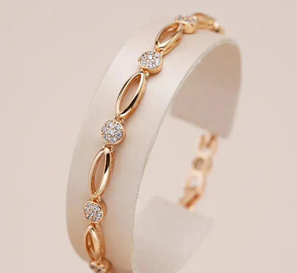 ÉCLAT | Pulsera Elegante de Oro con Circonita