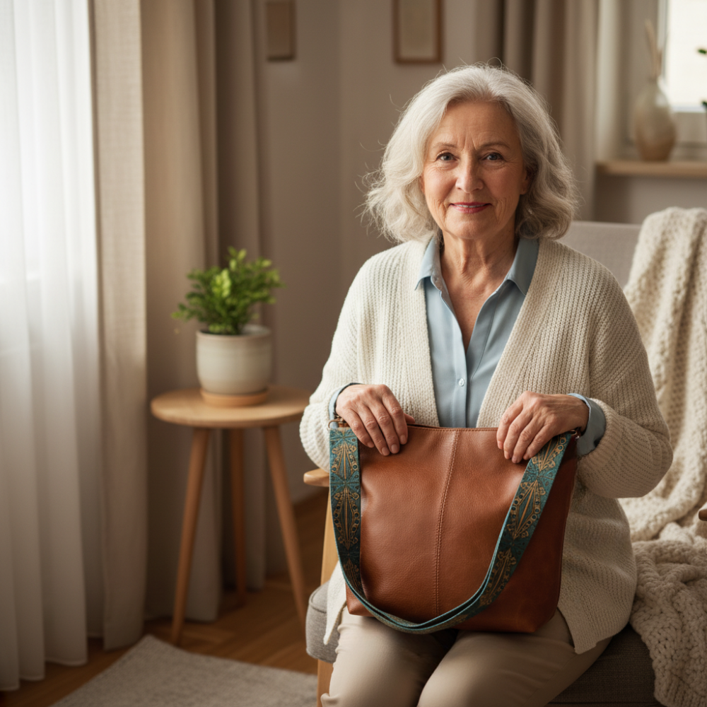 MEZTLI™ – Bolso Tamar de cuero vegano vintage