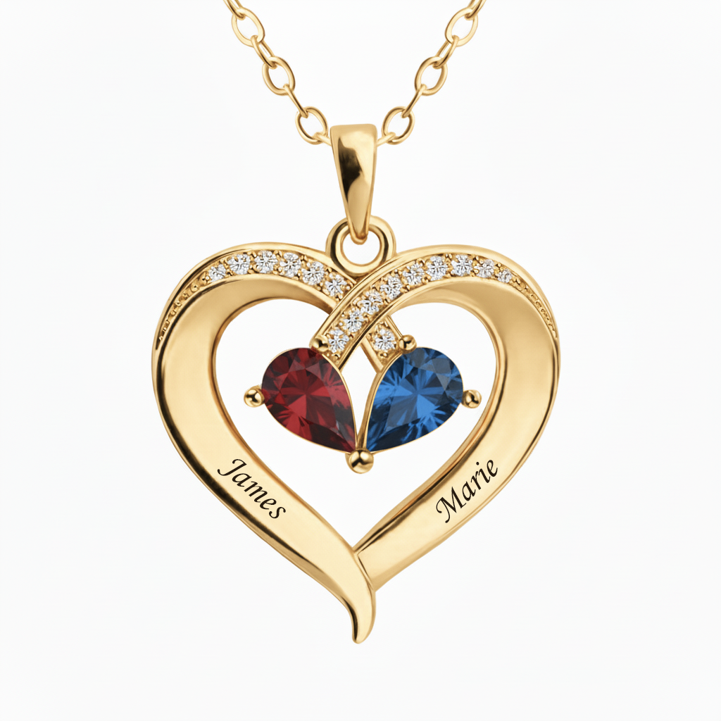 ÉCLAT | Name Necklace "Entwined Hearts"