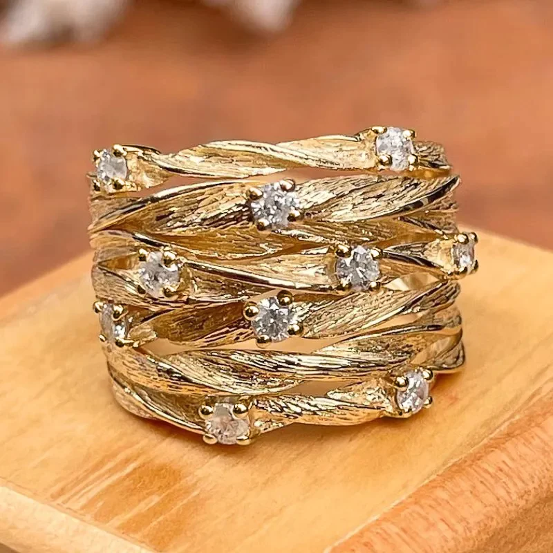 ÉCLAT | Anillo Vintage de Oro con Circonio