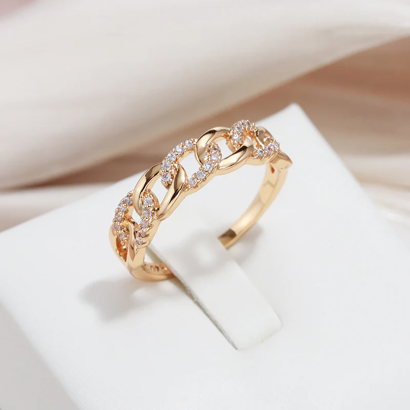 ÉCLAT | Anillo de Oro “Malla Chic”