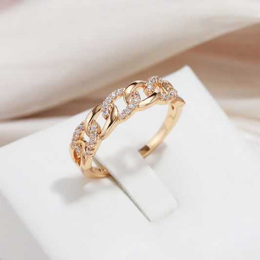ÉCLAT | Anillo de Oro “Malla Chic”