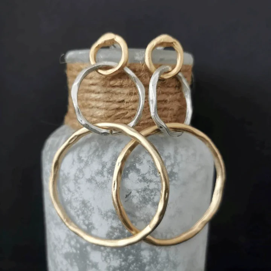 ÉCLAT | Pendientes Vintage de Oro y Plata
