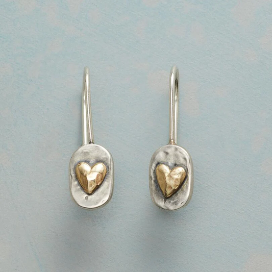ÉCLAT | Pendientes de Corazón en Plata y Oro