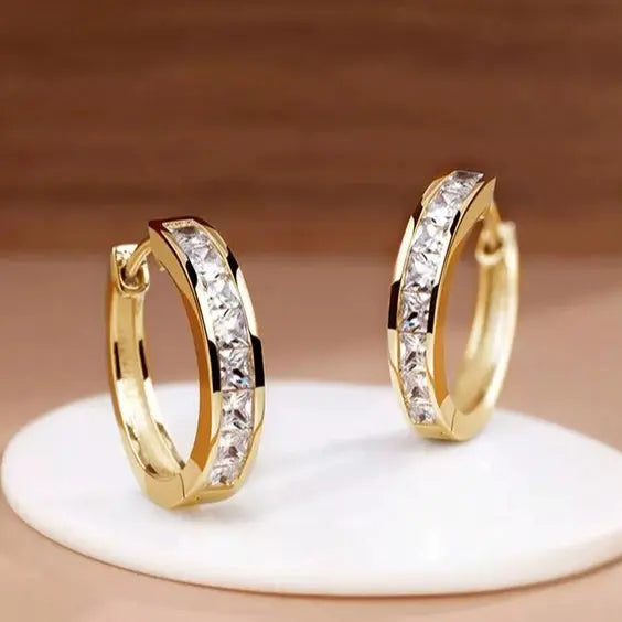 ÉCLAT | Aros Chic de Oro y Cristal