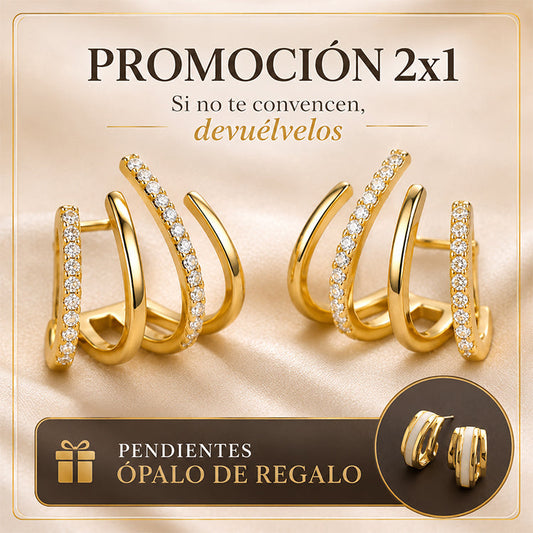 ÉCLAT | 2x1 Pendientes Garra + Pendientes Ópalo GRATIS