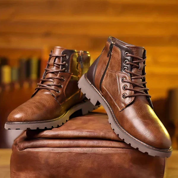 Sierra | Botas de Cordones de Cuero Premium