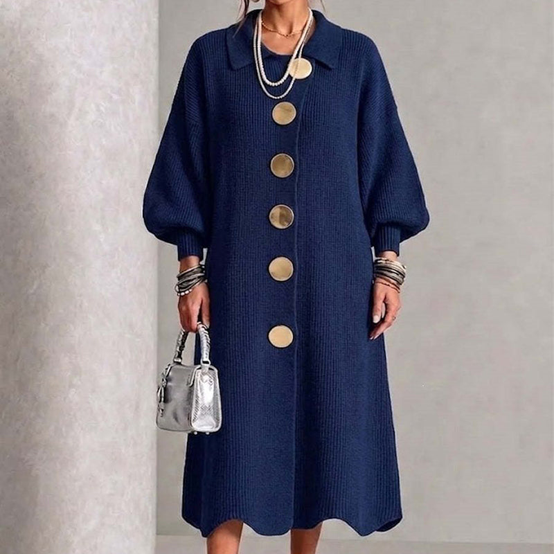 Nela™ | Vestido elegante largo con botones