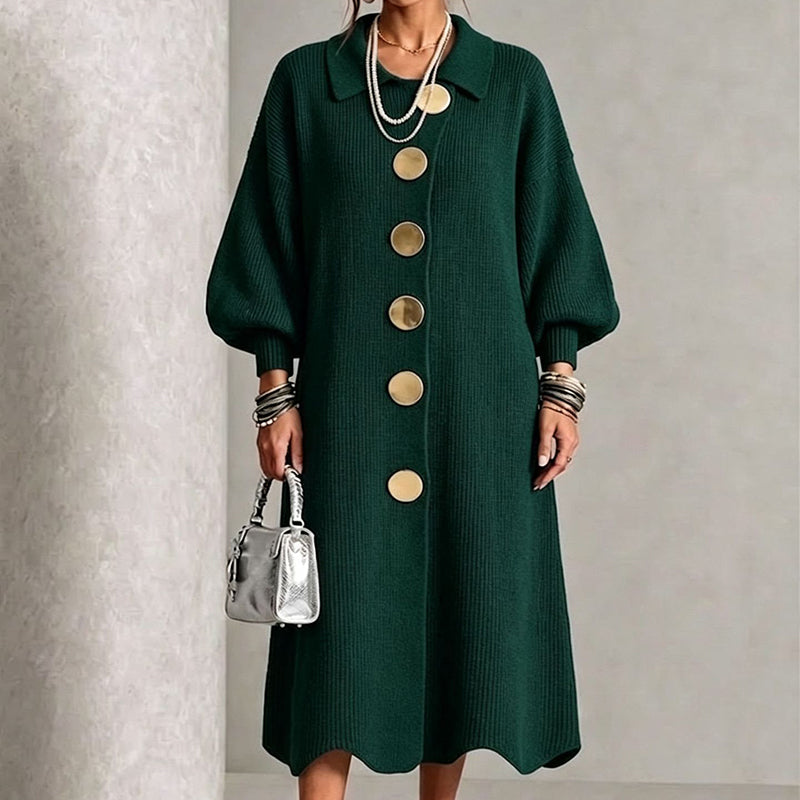 Nela™ | Vestido elegante largo con botones
