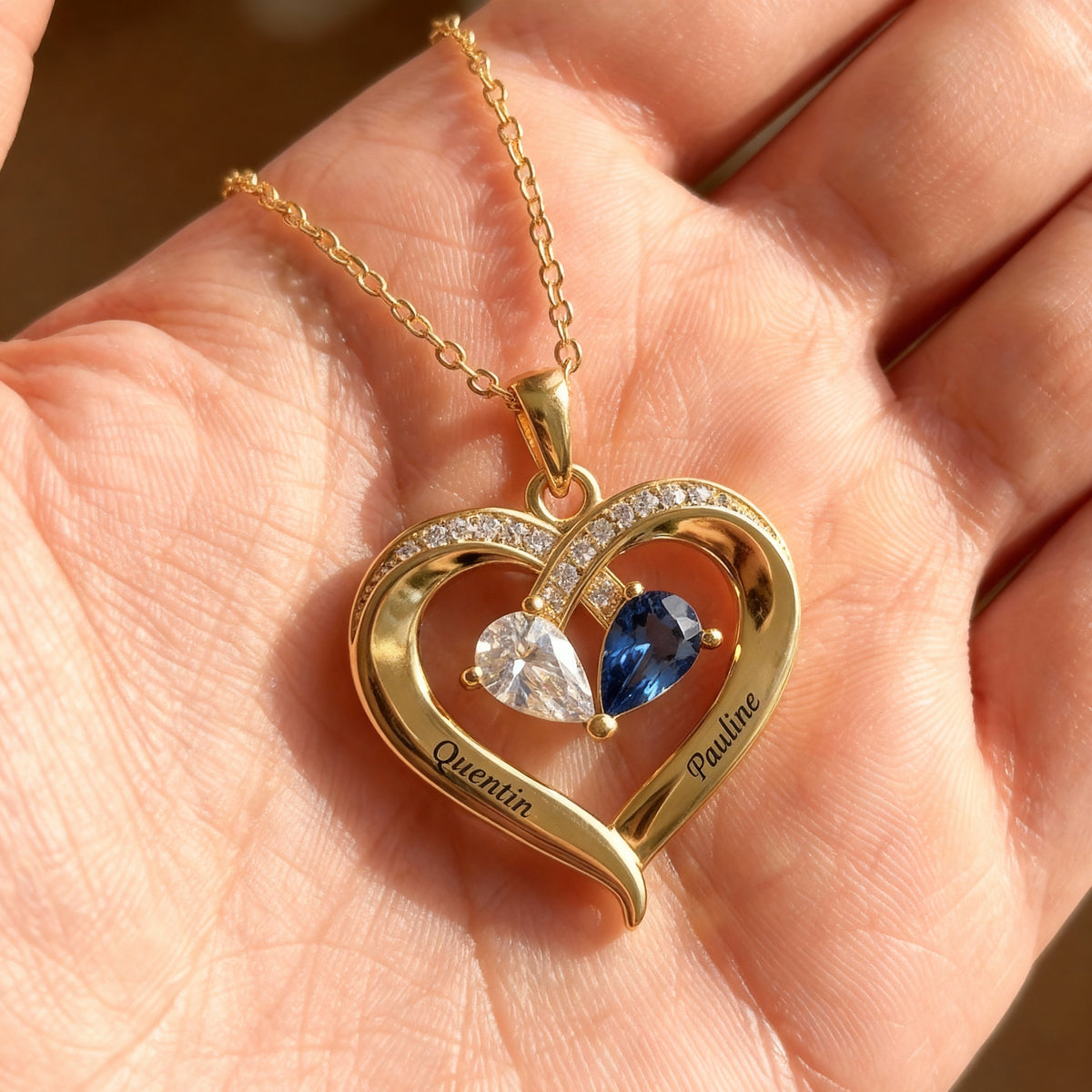 ÉCLAT | Name Necklace "Entwined Hearts"